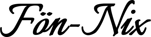 Vorschau des Bootsnamens "Fön-Nix" als Schriftzug für "Bootsbeschriftung Klassisch 58"