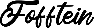 Vorschau des Bootsnamens "Fofftein" als Schriftzug für "Bootsbeschriftung Klassisch 102"