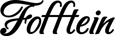 Vorschau des Bootsnamens "Fofftein" als Schriftzug für "Bootsbeschriftung Klassisch 50"