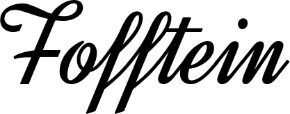 Vorschau des Bootsnamens "Fofftein" als Schriftzug für "Bootsbeschriftung Klassisch 44"