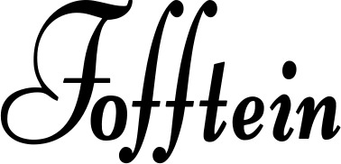 Vorschau des Bootsnamens "Fofftein" als Schriftzug für "Bootsbeschriftung Klassisch 76"