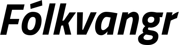 Vorschau des Bootsnamens "Fólkvangr" als Schriftzug für "Bootsbeschriftung Kursiv 14"