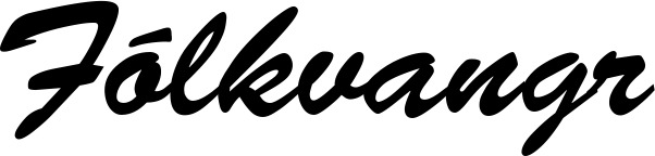 Vorschau des Bootsnamens "Fólkvangr" als Schriftzug für "Bootsbeschriftung Klassisch 03"