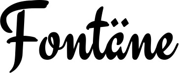 Vorschau des Bootsnamens "Fontäne" als Schriftzug für "Bootsbeschriftung Klassisch 63"