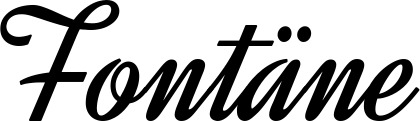 Vorschau des Bootsnamens "Fontäne" als Schriftzug für "Bootsbeschriftung Klassisch 44"
