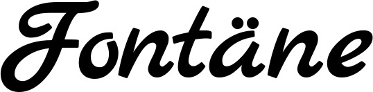Vorschau des Bootsnamens "Fontäne" als Schriftzug für "Bootsbeschriftung Klassisch 45"