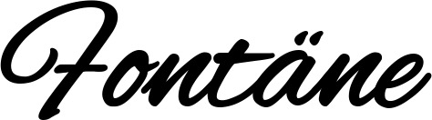Vorschau des Bootsnamens "Fontäne" als Schriftzug für "Bootsbeschriftung Klassisch 35"