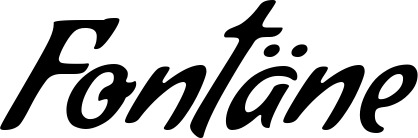 Vorschau des Bootsnamens "Fontäne" als Schriftzug für "Bootsbeschriftung Klassisch 57"