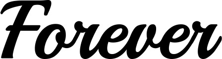 Vorschau des Bootsnamens "Forever" als Schriftzug für "Bootsbeschriftung Klassisch 86"