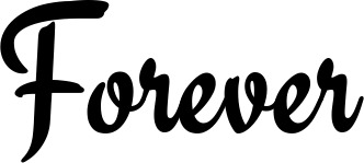 Vorschau des Bootsnamens "Forever" als Schriftzug für "Bootsbeschriftung Klassisch 63"