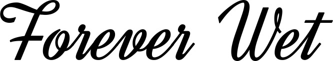 Vorschau des Bootsnamens "Forever Wet" als Schriftzug für "Bootsbeschriftung Klassisch 44"