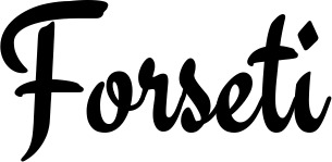 Vorschau des Bootsnamens "Forseti" als Schriftzug für "Bootsbeschriftung Klassisch 63"