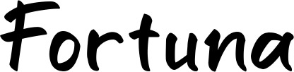 Vorschau des Bootsnamens "Fortuna" als Schriftzug für "Bootsbeschriftung Klassisch 95"
