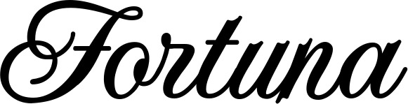 Vorschau des Bootsnamens "Fortuna" als Schriftzug für "Bootsbeschriftung Klassisch 70"