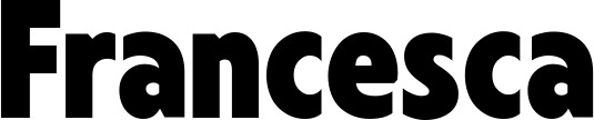 Vorschau des Bootsnamens "Francesca" als Schriftzug für "Bootsbeschriftung Fett 24"