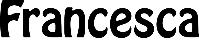 Vorschau des Bootsnamens "Francesca" als Schriftzug für "Bootsbeschriftung Fett 01"
