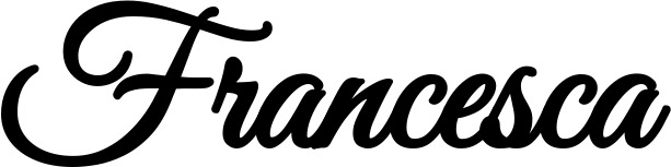Vorschau des Bootsnamens "Francesca" als Schriftzug für "Bootsbeschriftung Klassisch 68"