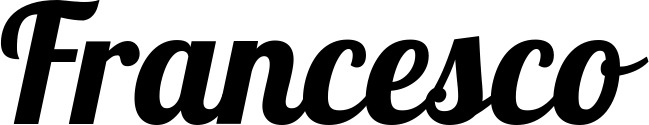 Vorschau des Bootsnamens "Francesco" als Schriftzug für "Bootsbeschriftung Neu 60"
