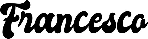 Vorschau des Bootsnamens "Francesco" als Schriftzug für "Bootsbeschriftung Klassisch 41"