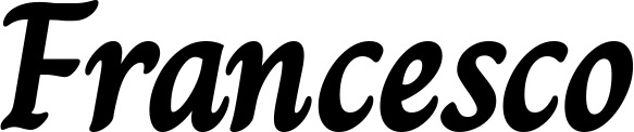 Vorschau des Bootsnamens "Francesco" als Schriftzug für "Bootsbeschriftung Klassisch 51"