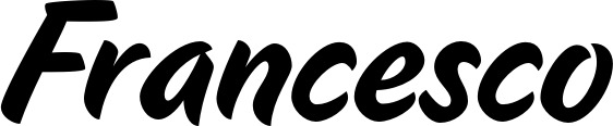 Vorschau des Bootsnamens "Francesco" als Schriftzug für "Bootsbeschriftung Klassisch 19"