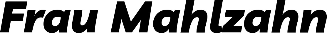 Vorschau des Bootsnamens "Frau Mahlzahn" als Schriftzug für "Bootsbeschriftung Kursiv 06"
