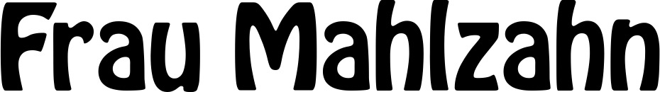 Vorschau des Bootsnamens "Frau Mahlzahn" als Schriftzug für "Bootsbeschriftung Fett 01"