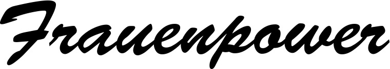 Vorschau des Bootsnamens "Frauenpower" als Schriftzug für "Bootsbeschriftung Klassisch 03"