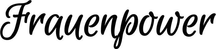 Vorschau des Bootsnamens "Frauenpower" als Schriftzug für "Bootsbeschriftung Klassisch 105"