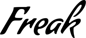 Vorschau des Bootsnamens "Freak" als Schriftzug für "Bootsbeschriftung Klassisch 57"