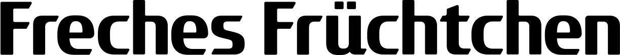Vorschau des Bootsnamens "Freches Früchtchen" als Schriftzug für "Bootsbeschriftung Fett 22"
