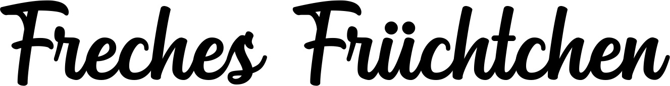 Vorschau des Bootsnamens "Freches Früchtchen" als Schriftzug für "Bootsbeschriftung Klassisch 43"