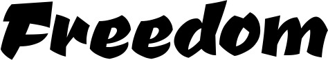 Vorschau des Bootsnamens "Freedom" als Schriftzug für "Bootsbeschriftung Neu 39"