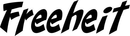 Vorschau des Bootsnamens "Freeheit" als Schriftzug für "Bootsbeschriftung Klassisch 31"