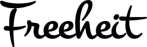 Vorschau des Bootsnamens "Freeheit" als Schriftzug für "Bootsbeschriftung Klassisch 81"