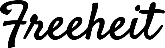 Vorschau des Bootsnamens "Freeheit" als Schriftzug für "Bootsbeschriftung Klassisch 96"