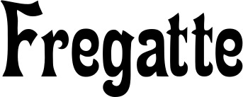 Vorschau des Bootsnamens "Fregatte" als Schriftzug für "Bootsbeschriftung Neu 44"