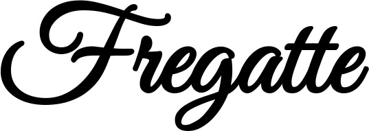 Vorschau des Bootsnamens "Fregatte" als Schriftzug für "Bootsbeschriftung Klassisch 68"