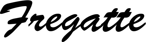 Vorschau des Bootsnamens "Fregatte" als Schriftzug für "Bootsbeschriftung Klassisch 03"