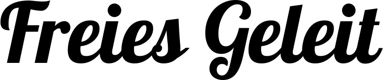 Vorschau des Bootsnamens "Freies Geleit" als Schriftzug für "Bootsbeschriftung Neu 60"