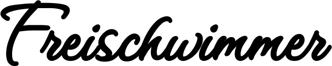 Vorschau des Bootsnamens "Freischwimmer" als Schriftzug für "Bootsbeschriftung Klassisch 111"