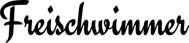 Vorschau des Bootsnamens "Freischwimmer" als Schriftzug für "Bootsbeschriftung Klassisch 63"