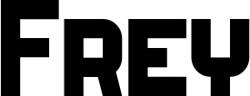 Vorschau des Bootsnamens "Frey" als Schriftzug für "Bootsbeschriftung Neu 34"