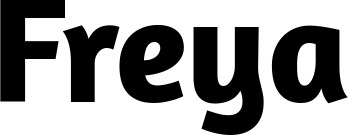 Vorschau des Bootsnamens "Freya" als Schriftzug für "Bootsbeschriftung Fett 09"