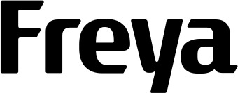 Vorschau des Bootsnamens "Freya" als Schriftzug für "Bootsbeschriftung Fett 22"