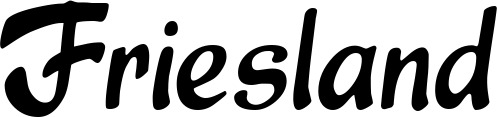 Vorschau des Bootsnamens "Friesland" als Schriftzug für "Bootsbeschriftung Klassisch 15"