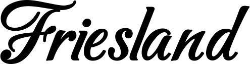 Vorschau des Bootsnamens "Friesland" als Schriftzug für "Bootsbeschriftung Klassisch 50"