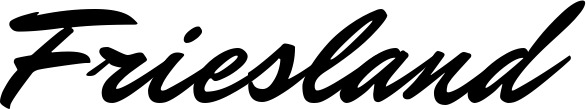 Vorschau des Bootsnamens "Friesland" als Schriftzug für "Bootsbeschriftung Klassisch 82"