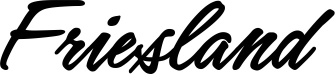 Vorschau des Bootsnamens "Friesland" als Schriftzug für "Bootsbeschriftung Klassisch 71"