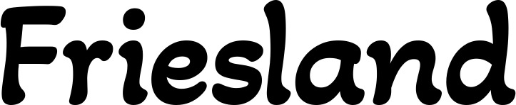 Vorschau des Bootsnamens "Friesland" als Schriftzug für "Bootsbeschriftung Klassisch 103"
